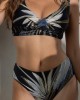 Admas γυναικείο μπικίνι καφέ σκούρο plus size