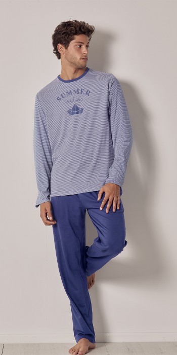 Men's Summer Vibes Ανδρική πυτζάμα μπλε Men's Summer Vibes Ανδρική πυτζάμα μπλε