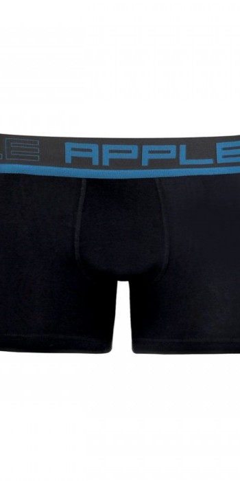  Apple boxer μαύρο με σιέλ
