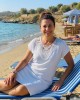Μίντι καλοκαιρινό φόρεμα σε λευκό χρώμα