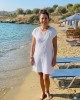 Μίντι καλοκαιρινό φόρεμα σε λευκό χρώμα