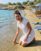 Μίντι καλοκαιρινό φόρεμα σε λευκό χρώμα