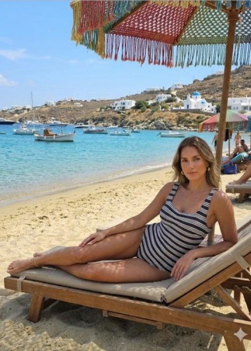 Ολόσωμο μπλε με ανάγλυφο σχέδιο από την εταιρεία SUSA 4419
