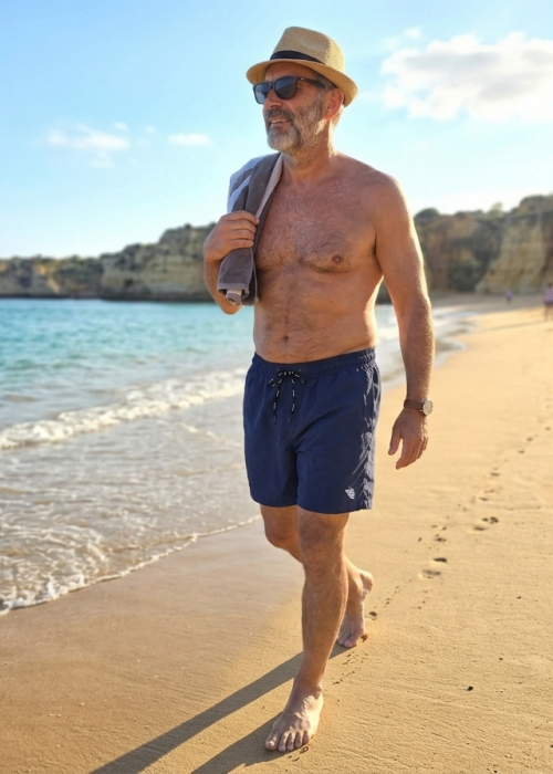 Ανδρικό μπλε μαγιό βερμούδα