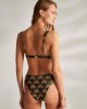 Bikini set Σουτιέν με μπανέλα και ψηλόμεσο σλιπ