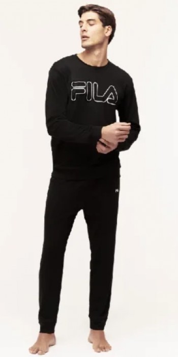 Ανδρική φόρμα Fila μαύρη με άσπρο logo Ανδρική φόρμα Fila μαύρη με άσπρο logo