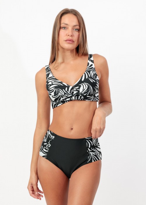 Admas γυναικείο μπικίνι μαύρο με άσπρο plus size Admas γυναικείο μπικίνι μαύρο με άσπρο plus size