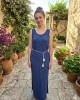 Μακρύ καλοκαιρινό φόρεμα τζιν εφέ