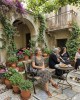 Βισκόζ φόρεμα μαύρο με λευκά λουλούδια