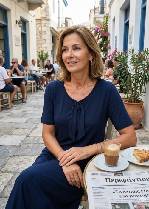 Βισκόζ φόρεμα μπλε