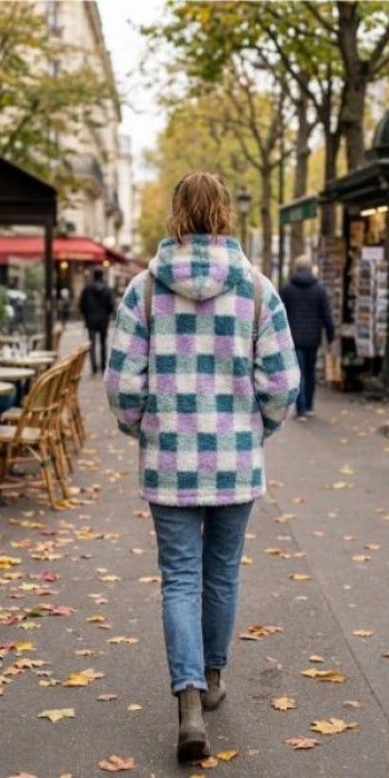 Ζακέτα με φερμουάρ πολύχρωμη Ζακέτα με φερμουάρ πολύχρωμη