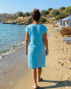 Μίντι καλοκαιρινό φόρεμα σε γαλάζιο χρώμα Μίντι καλοκαιρινό φόρεμα σε γαλάζιο χρώμα