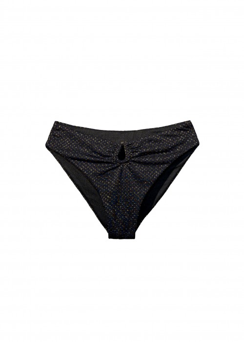 Μαύρο σετ μπικίνι με χρυσοκλωστή για μεγάλο στήθος Μαύρο σετ μπικίνι με χρυσοκλωστή για μεγάλο στήθος