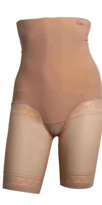 Λαστέξ με πόδι σε μπεζ χρώμα με λεπτή υφή LEILIEVE 4635