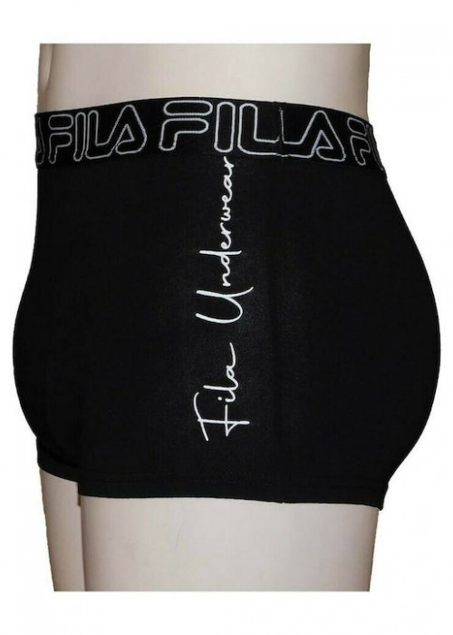 fila boxer μαύρο με logo fila underwear
