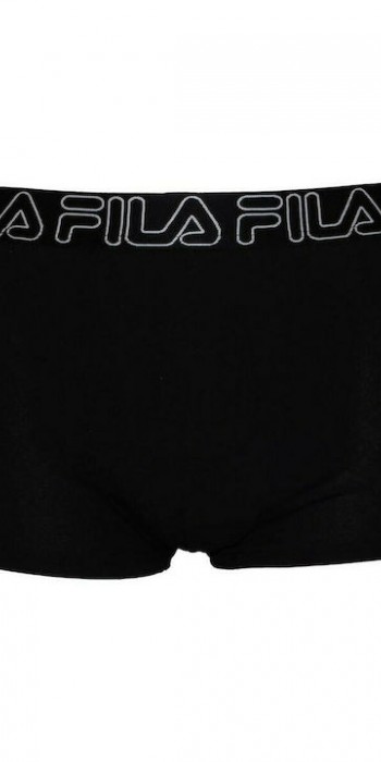 fila boxer μαύρο με logo fila underwear