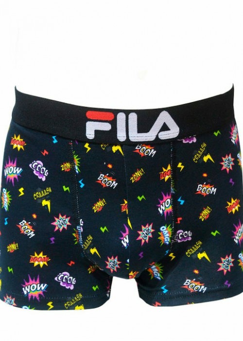 fila boxer μαύρο με logo ''boom''