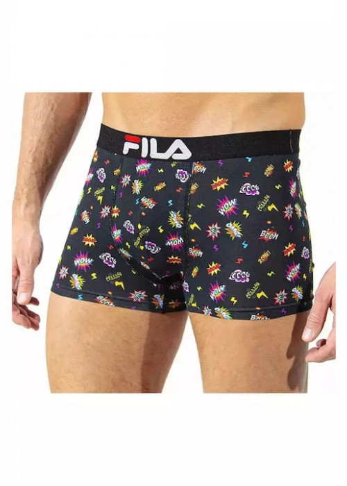 fila boxer μαύρο με logo ''boom''