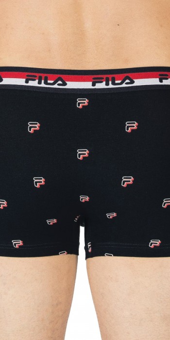 fila boxer μαύρο με logo F 