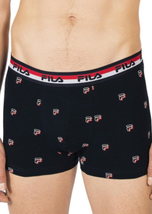 fila boxer μαύρο με logo F 