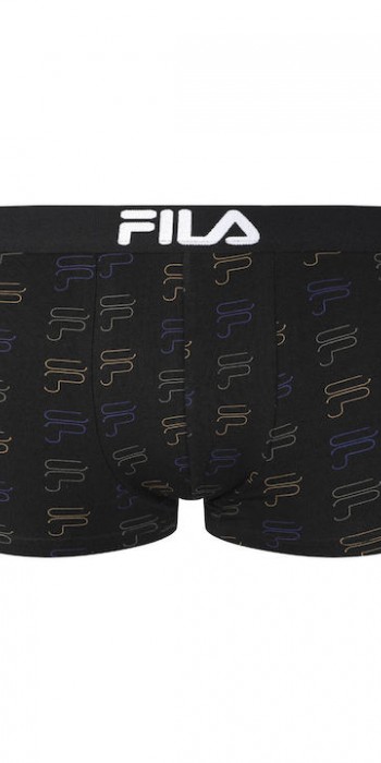 Ανδρικό fila boxer μαύρο με logo F 