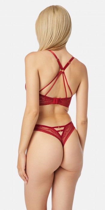 String σε κόκκινο χρώμα με άνοιγμα στο πίσω μέρος String σε κόκκινο χρώμα με άνοιγμα στο πίσω μέρος