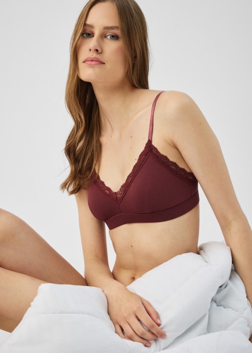 Fimelle Elegance Bralette με αποσπώμενη ενίσχυση σε μπορντό χρώμα