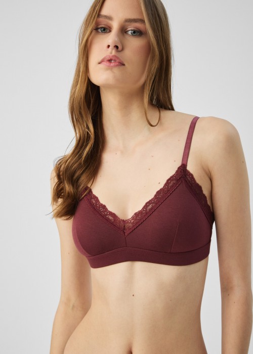 Fimelle Elegance Bralette με αποσπώμενη ενίσχυση σε μπορντό χρώμα
