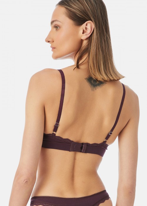 Fimelle Elegance Bralette με αποσπώμενη ενίσχυση σε μωβ μελιτζανί χρώμα Fimelle Elegance Bralette με αποσπώμενη ενίσχυση σε μωβ μελιτζανί χρώμα