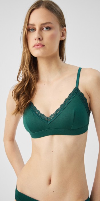 Fimelle Elegance Bralette με αποσπώμενη ενίσχυση σε σμαραγδί χρώμα