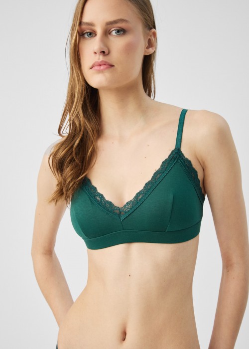 Fimelle Elegance Bralette με αποσπώμενη ενίσχυση σε σμαραγδί χρώμα