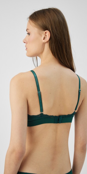 Fimelle Elegance Bralette με αποσπώμενη ενίσχυση σε σμαραγδί χρώμα Fimelle Elegance Bralette με αποσπώμενη ενίσχυση σε σμαραγδί χρώμα