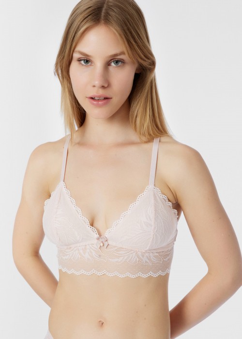 Τριγωνική Γυναικεία Bralette με αποσπώμενη ενίσχυση σε nude απόχρωση