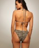 Τρίγωνο animal print bikini set με σλιπ με ψηλό μεσο σλιπ λεοπάρ