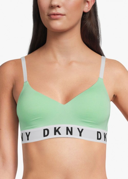 cozy boyfriend αθλητικό σουτιέν dkny φυστικί