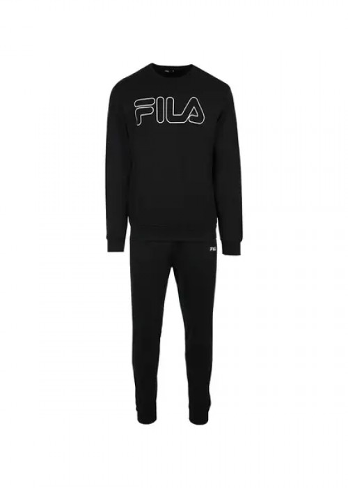 Ανδρική φόρμα Fila μαύρη με άσπρο logo