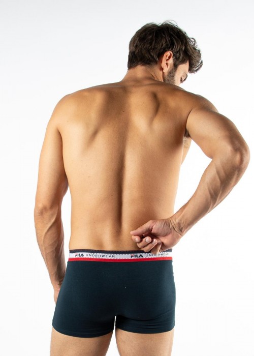 fila boxer με τρίχρωμο λάστιχο navy μπλε