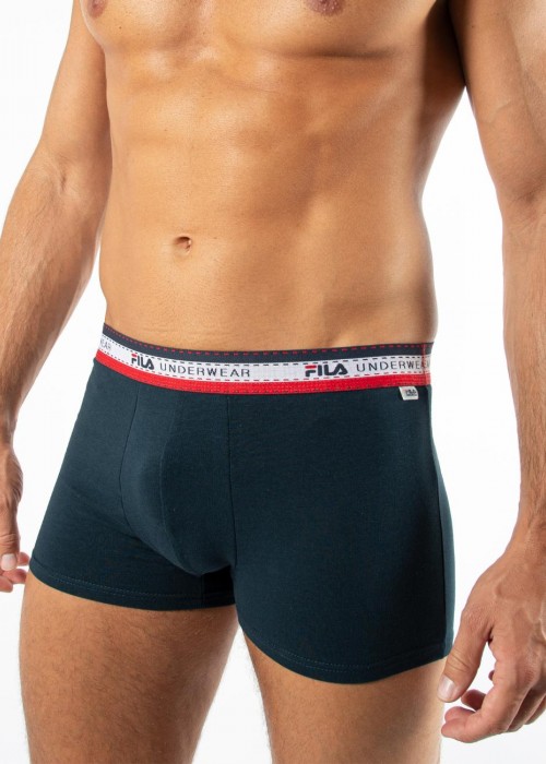 fila boxer με τρίχρωμο λάστιχο navy μπλε