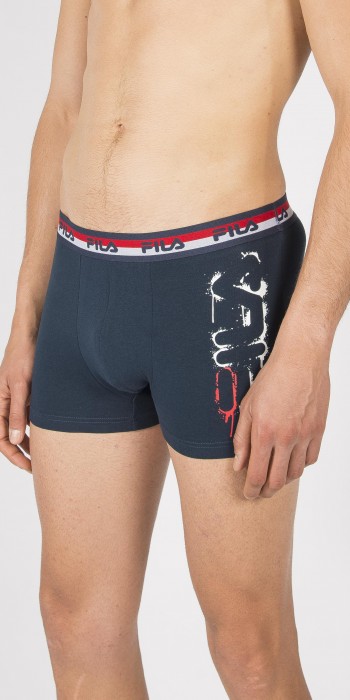 Ανδρικό μποξεράκι Fila με logo μπλε navy