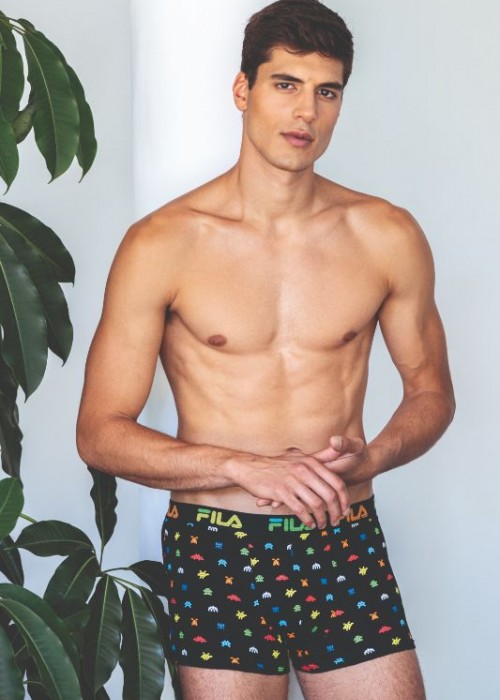 Men's fila boxer fun με σχέδια μαύρο