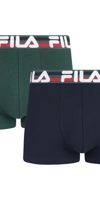 fila boxer δυάδα 2pack πράσινο-μπλε