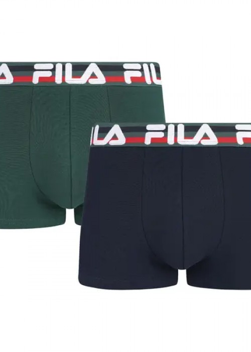 fila boxer δυάδα 2pack πράσινο-μπλε