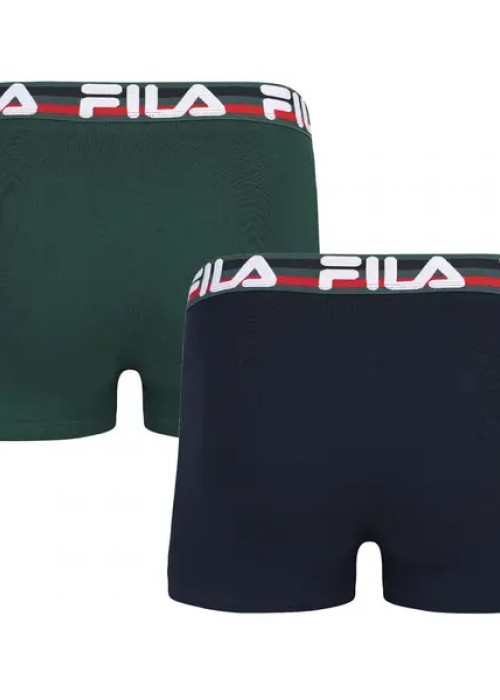 fila boxer δυάδα 2pack πράσινο-μπλε