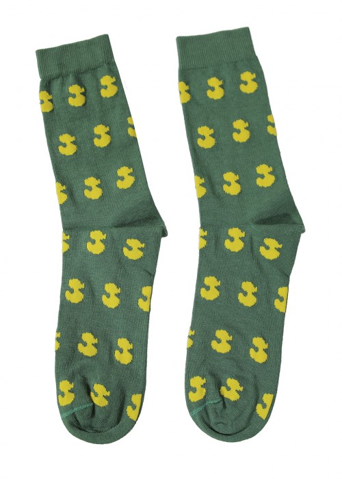 Κάλτσες πράσινες με παπάκια