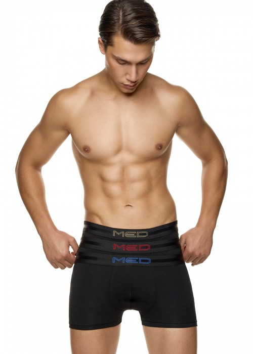 Med 3pack Μαύρα boxer 