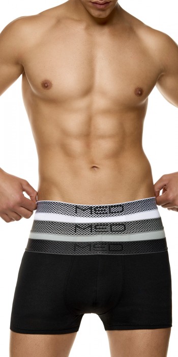 Med 3pack Μαύρο Γκρι Λευκό boxer 