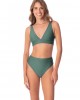 Maaji Eucalyptus Green Allure Τρίγωνο μπούστο με ψηλόμεσο γεμάτο σλιπ διπλής όψεως μπικίνι σετ