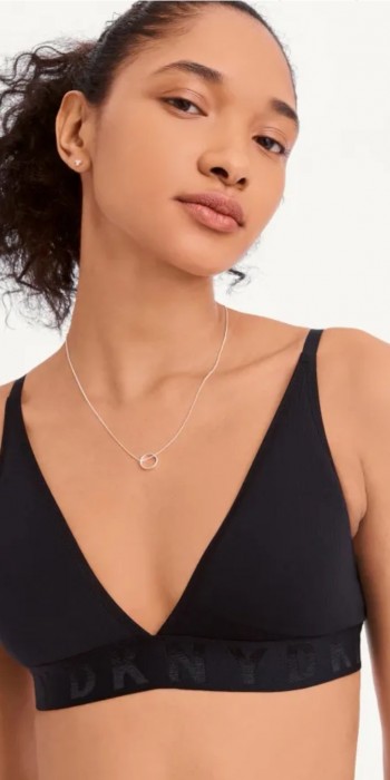 Seamless Litewear Rib Bralette ΜΑΥΡΟ