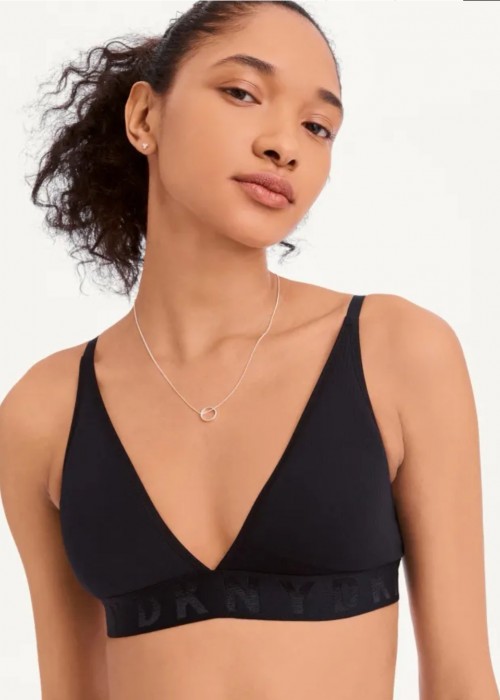 Seamless Litewear Rib Bralette ΜΑΥΡΟ