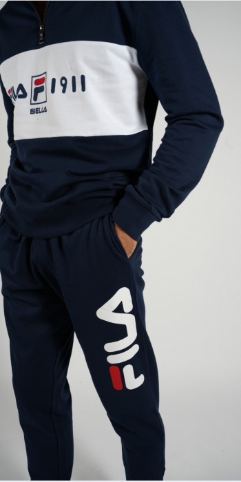 μπλε φόρμα με logo fila και φερμουάρ μπλε φόρμα με logo fila και φερμουάρ